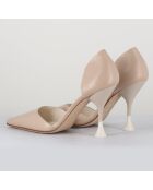 Escarpins en Cuir Holly Cris beiges - Talon 8.5 cm