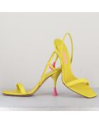 Gelbe Ledersandalen Ischia Kimi mit 9,5 cm Absatz