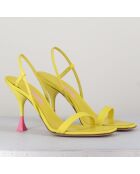 Gelbe Ledersandalen Ischia Kimi mit 9,5 cm Absatz