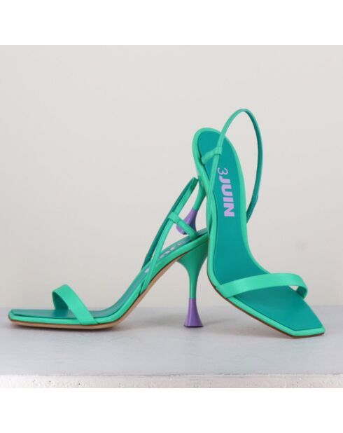 Sandales en Cuir Ischia Kimi vertes - Talon 9.5 cm