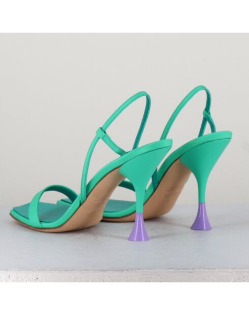 Sandales en Cuir Ischia Kimi vertes - Talon 9.5 cm