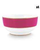 4 Bols en Porcelaine Pip Chique roses -  D.15 cm