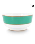 4 Bols en Porcelaine Pip Chique verts -  D.15 cm