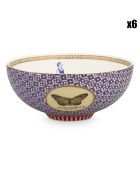 6 Bols Héritage en Porcelaine Carreaux bleus -  D.11 cm