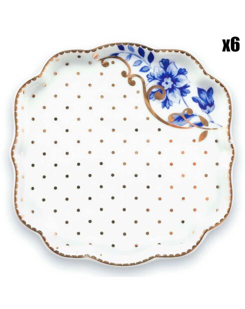 6 Reposes sachets Royal blancs -  10.2x0.3x10.2 cm