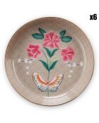 6 Reposes sachets en Porcelaine Blushing Birds Kaki kaki -  9x1.8x9 cm