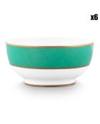 6 Bols en Porcelaine Pip Chique verts -  D.11 cm