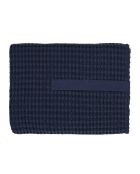 Drap de bain gauffré en Coton Bio bleu foncé - 150x100 cm