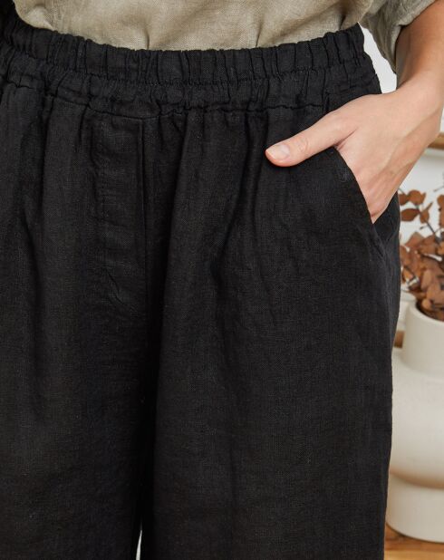 Bermudas 100% lino Alafolie negras