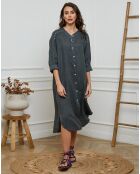 Robe 100% Lin Belinda carbone