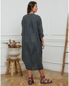Robe 100% Lin Belinda carbone