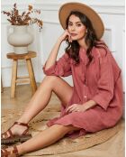 Robe 100% Lin Belinda terracota