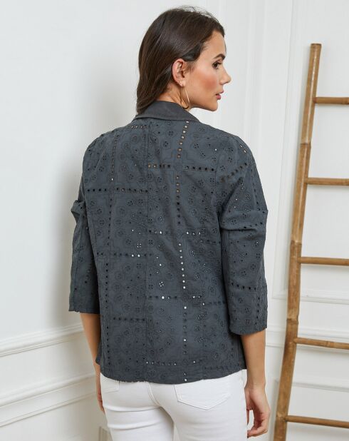 Veste en Lin & Coton Bocara carbone