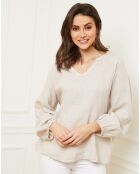 Blouse 100% Lin Celiane beige