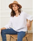 Blouse 100% Lin Celiane blanche