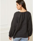 Blouse 100% Lin Celiane carbone
