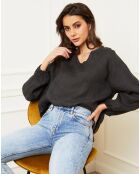 Blouse 100% Lin Celiane carbone