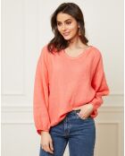Blouse 100% Lin Celiane corail