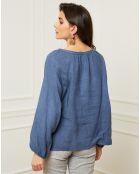 Blouse 100% Lin Celiane indigo