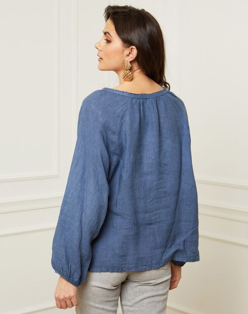 Blouse 100% Lin Celiane indigo