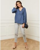 Blouse 100% Lin Celiane indigo