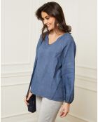Blouse 100% Lin Celiane indigo