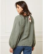 Blouse 100% Lin Celiane kaki