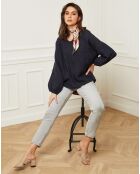 Blouse 100% Lin Celiane marine