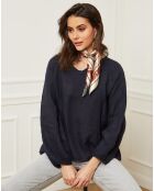 Blouse 100% Lin Celiane marine