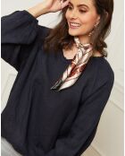 Blouse 100% Lin Celiane marine
