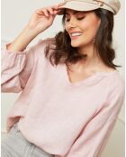 Blouse 100% Lin Celiane rose