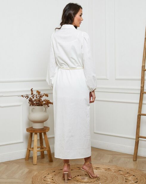 Robe en Lin & Coton Drama blanche