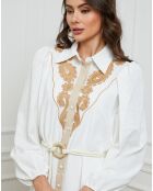 Robe en Lin & Coton Drama blanche