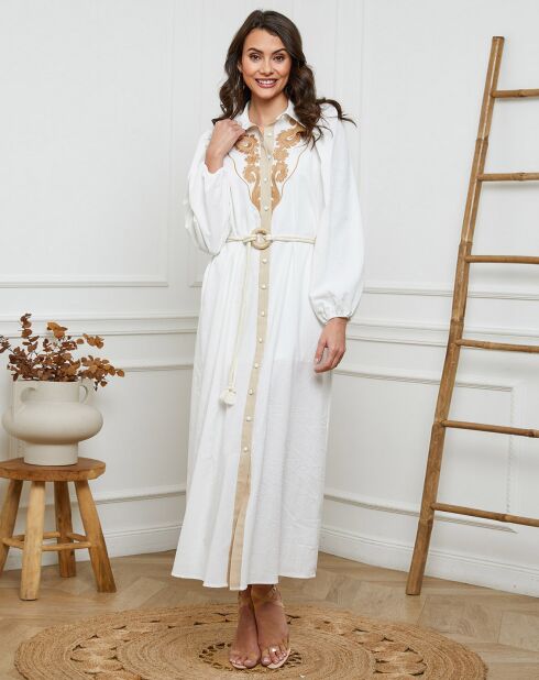Robe en Lin & Coton Drama blanche