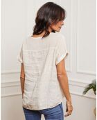 Top 100% Lin Fabioza beige
