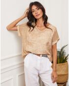 Top 100% Lin Fabioza camel