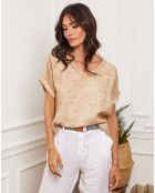 Top 100% Lin Fabioza camel