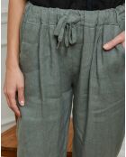 Pantalon 100% Lin Ferria kaki