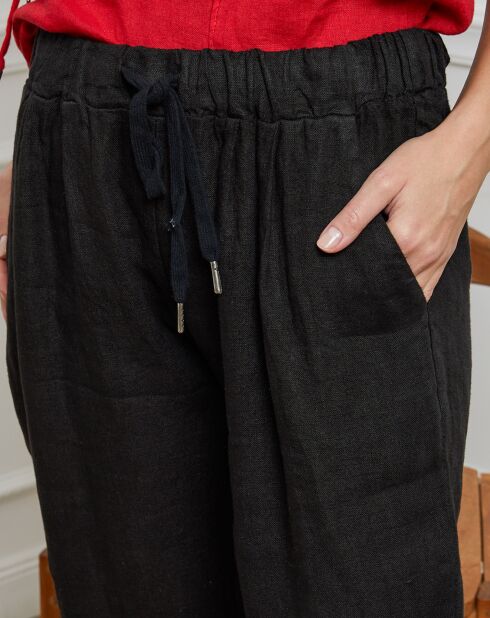 Pantalones negros Ferria 100% lino