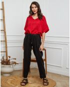 Pantalon 100% Lin Ferria noir