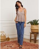 Débardeur 100% Lin Filiale taupe