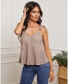 Débardeur 100% Lin Filiale taupe
