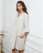 Robe 100% Lin Folia beige