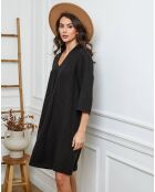 Robe 100% Lin Folia noire