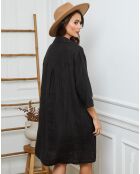 Robe 100% Lin Folia noire