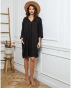 Robe 100% Lin Folia noire