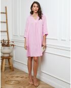 Robe 100% Lin Folia rose bonbon