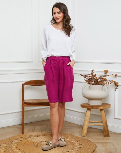 Frisse witte top van linnen en katoen