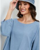 Top en Lin & Coton Fraiche indigo