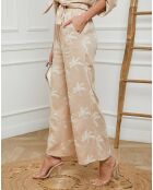 Pantalon en Lin & Coton Gelinda beige
